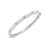 The LOVE IN VERONA Narrow Width Diamond Accent and Satin Finish Bangle by Roberto Coin features clustered diamond accents, a brushed satin finish, and a hidden pink gemstone—an elegant, timeless addition to any jewelry collection.