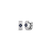 LOVE IN VERONA PAVE DIAMOND AND BLUE SAPPHIRE SMALL HOOP EARRINGS