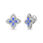 PRINCESS FLOWER PAVÉ DIAMOND AND SAPPHIRE STUD EARRINGS