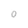 White gold ring with diamonds on a white background