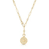 OBELISCO SMALL DIAMOND MEDALLION NECKLACE