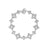 VENTIAN PRINCESS ALTERNATING SIZE PAVE DIAMOND FLOWER BRACELET