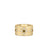 The Roberto Coin VENTIAN PRINCESS DIAMOND AND SATIN FINISH FLOWER RING is an 18K yellow gold band featuring engraved floral motifs, sparkling white diamonds, and a brushed satin finish for a subtle, elegant look.