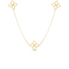 CIALOMA DIAMOND FLOWER STATION LONG NECKLACE