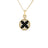VENETIAN MEDALLIONS BLACK JADE MEDIUM PENDANT NECKLACE
