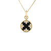 VENETIAN MEDALLIONS BLACK JADE MEDIUM PENDANT NECKLACE