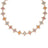 The Roberto Coin VENETIAN PRINCESS CARNIVAL PAVE DIAMOND AND MIXED STONES FLOWER NECKLACE features 18K rose gold with colorful gemstone flower clusters and pave diamonds in a delicate, vibrant design.