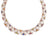 The Roberto Coin VENETIAN PRINCESS CARNIVAL PAVE DIAMOND AND MIXED STONES CUT FLOWERS NECKLACE dazzles in 18K rose gold with diamond and multicolored gemstone floral motifs, inspired by the vibrant Venetian Carnival.