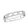 NAVARRA WIDE LINK AND PAVE DIAMOND SQUARE BANGLE