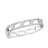 NAVARRA WIDE LINK AND PAVE DIAMOND SQUARE BANGLE