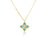 VENETIAN PRINCESS DIAMOND AND CYAN ENAMEL FLOWER NECKLACE