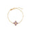 Roberto Coin Venetian Princess Flower Charm Bracelet in 18K Yellow Gold – Diamond, Ceramic Enamel (front view)