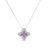 PRINCESS FLOWER PAVÉ DIAMOND AND PINK SAPPHIRE NECKLACE