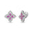 PRINCESS FLOWER PAVÉ DIAMOND AND PINK SAPPHIRE STUD EARRINGS