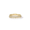 Yellow gold bracelet with diamonds on a white background