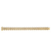 Yellow gold bracelet with diamonds on a white background