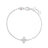 DIAMOND PRINCESS OUTLINE TAPERED FLOWER BRACELET