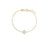 DIAMOND PRINCESS OUTLINE TAPERED FLOWER BRACELET