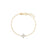 Roberto Coin Diamond Princess Outline Tapered Flower Bracelet in 18K Yellow Gold – Diamond (front view)
