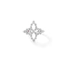 White gold and diamond ring on a white background