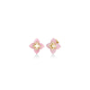 VENETIAN PRINCESS CABOCHON SMALL FLOWER STUD EARRINGS