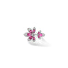 TIARE' PAVE DIAMOND AND RUBELLITE FLOWER RING