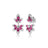TIARE' PAVE DIAMOND AND RUBELLITE RUBY FLOWER DROP EARRINGS