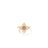 The VENETIAN PRINCESS CARNIVAL DIAMOND AND RUBELLITE MEDIUM FLOWER RING by Roberto Coin features 18K yellow gold, pink rubellites, and white diamonds in a floral design, showcased on a plain white background.