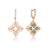 VENETIAN PRINCESS PIROUETTE PAVE SMALL FLOWER DROP EARRINGS