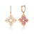 VENETIAN PRINCESS PIROUETTE PAVE SMALL FLOWER DROP EARRINGS
