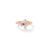 LOVE IN VERONA PAVE DIAMOND AND RUBELLITE SPLIT FLOWER RING