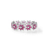 TIARE' PAVE DIAMOND AND RUBELLITE FLOWER BRACELET