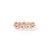 The TIARE' Diamond, Rubellite, and Mother of Pearl Flower Bracelet by Roberto Coin features repeating floral motifs with rubellite centers, diamond accents on each petal, and a luminous white mother of pearl background.