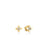 The LOVE IN VERONA PETITE DIAMOND FLOWER STUD EARRINGS by Roberto Coin feature four-petal 18K gold flowers with diamond centers, beautifully displayed against a plain white background.