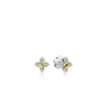 LOVE IN VERONA PETITE PAVE DIAMOND FLOWER STUD EARRINGS