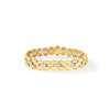 Gold bracelet with cobra design and embedded diamonds on a white background