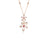 TIARE' DIAMOND, MOTHER OF PEARL, RUBELLITE DOUBLE FLOWER NECKLACE