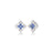 DIAMOND PRINCESS LUCE FLOWER STUD EARRINGS