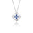 DIAMOND PRINCESS PAVE DIAMOND AND BLUE SAPPHIRE NECKLACE