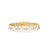COBRA DIAMOND AND WHITE ENAMEL WIDE BRACELET