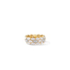 COBRA DIAMOND AND WHITE ENAMEL RING