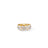 COBRA DIAMOND AND WHITE ENAMEL RING