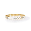 COBRA DIAMOND AND WHITE ENAMEL CUFF BANGLE
