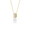 COBRA DIAMOND AND WHITE ENAMEL MEDIUM RONDEL NECKLACE