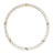 Yellow gold and white enamel collar necklace with diamond accents on a white background