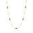 Roberto Coin Diamonds by the Inch Bar and Bezel Station Necklace in 18K Yellow Gold, Black enamel, 18 inches (front view)