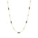 Roberto Coin Diamonds by the Inch Bar and Bezel Station Necklace in 18K Yellow Gold, Black enamel, 18 inches (front view)
