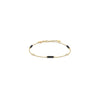 Roberto Coin Diamonds by the Inch Bar and Bezel Station Bracelet in 18K Yellow Gold, Black enamel – Diamond, Ceramic Enamel (front view)