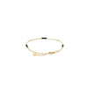 Roberto Coin Diamonds by the Inch Bar and Bezel Station Bracelet in 18K Yellow Gold, Black enamel – Diamond, Ceramic Enamel (side view)