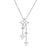DIAMOND PRINCESS MULTI-FLOWER DANGLE NECKLACE
